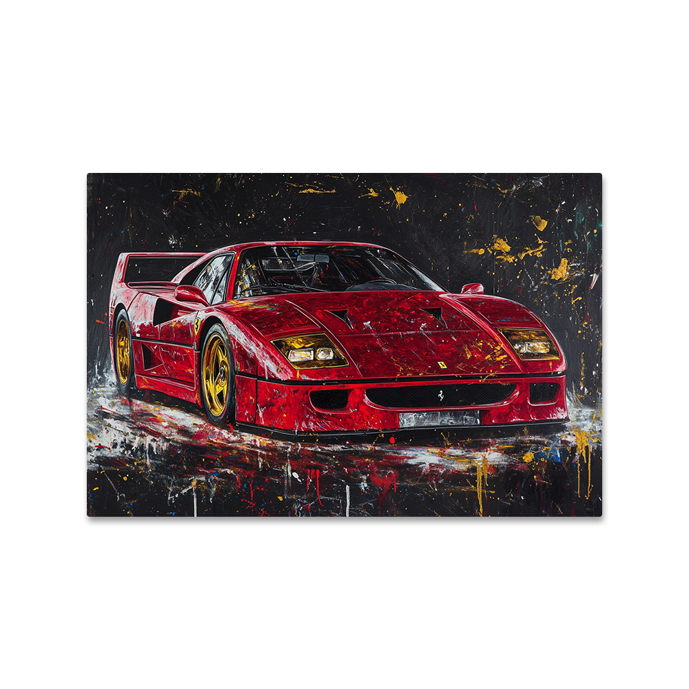 Ferrari F40 Paint Splatter